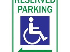 Reserved Handicapped Parking Sign